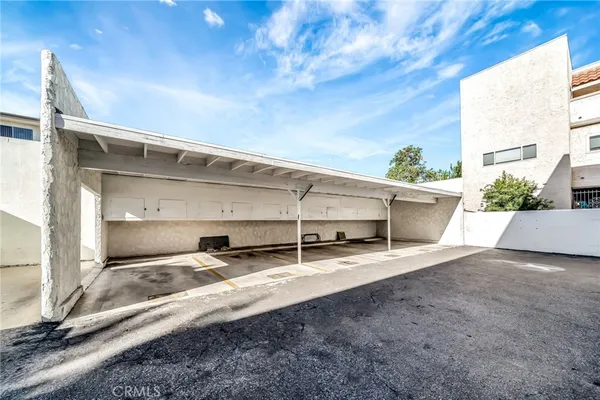 a car parked in front of a building
