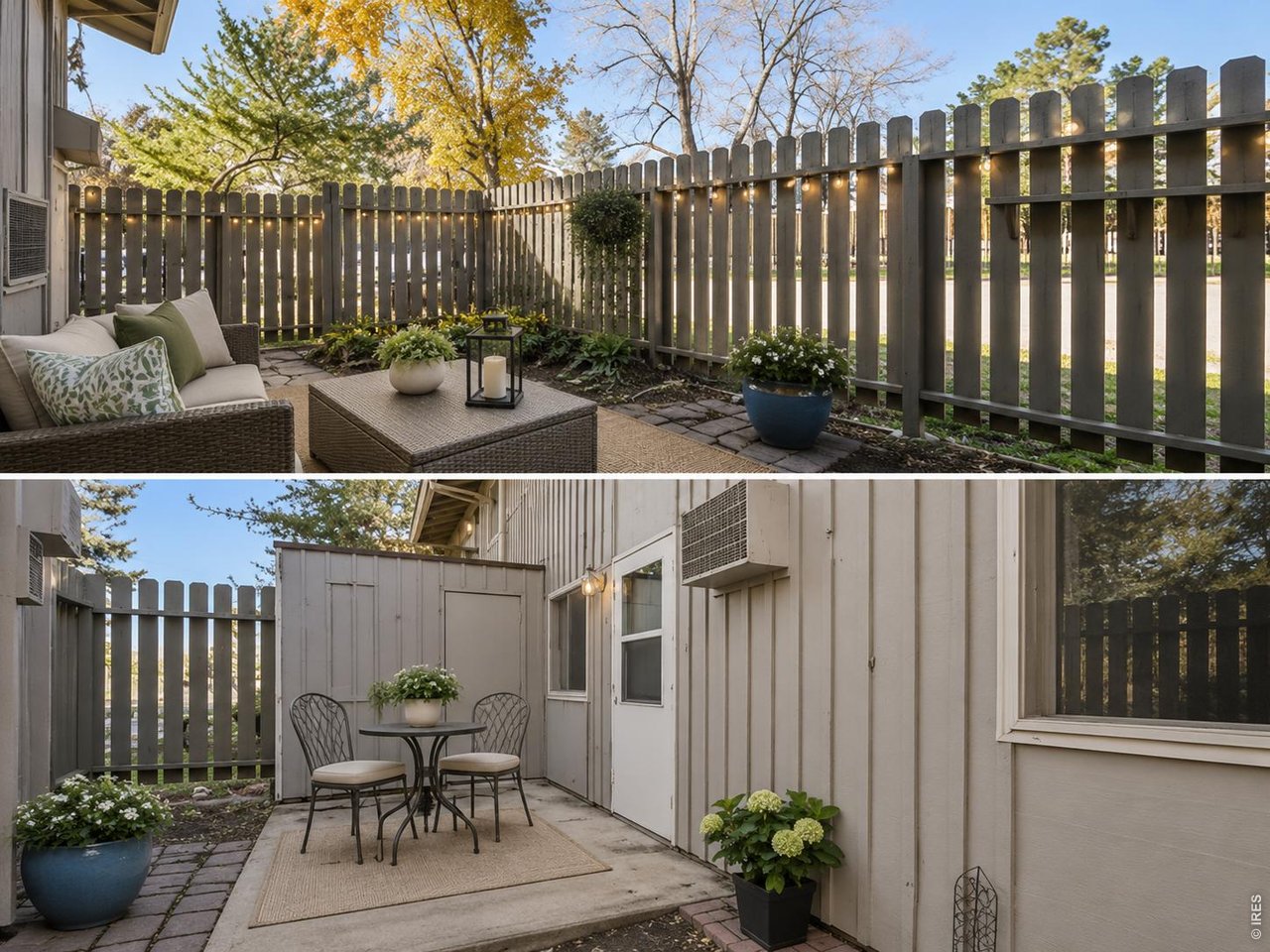 Virtually Staged Patio at entrance to condo