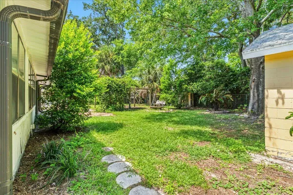 a view of a garden