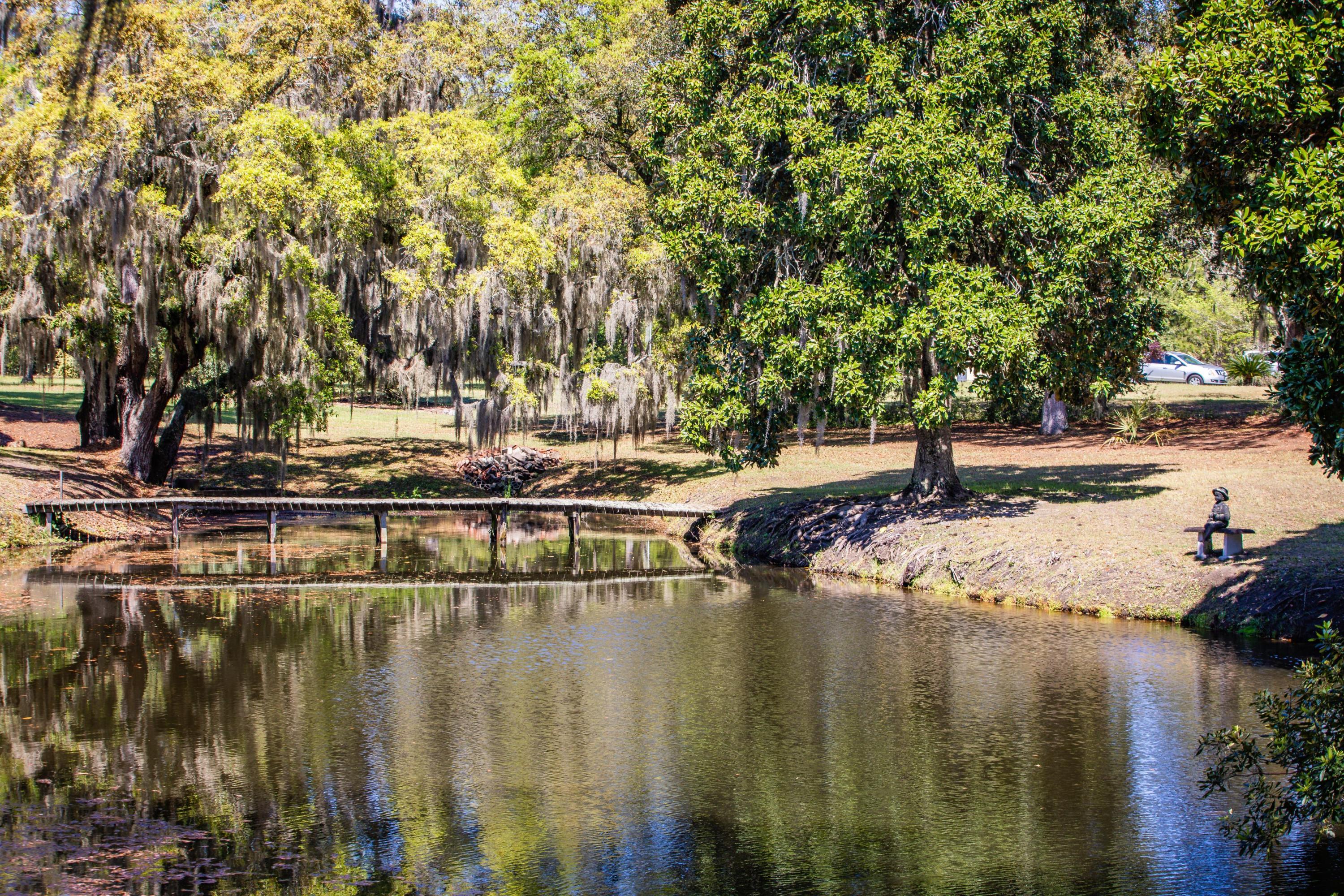 6196 Rockefeller Road Wadmalaw Island, SC 29487 - Photo 36 of 53 Pond w/Footbridge