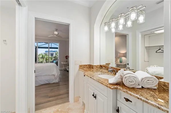 a balcony with furniture