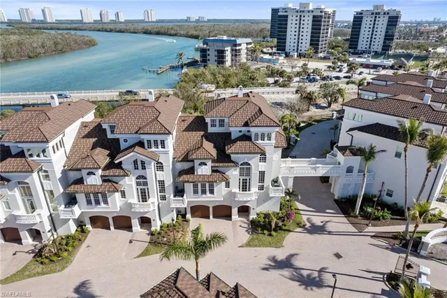 a view of a lake with a city view