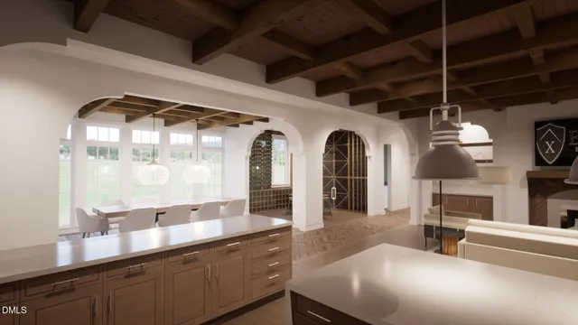 a view of a bathroom from a hallway