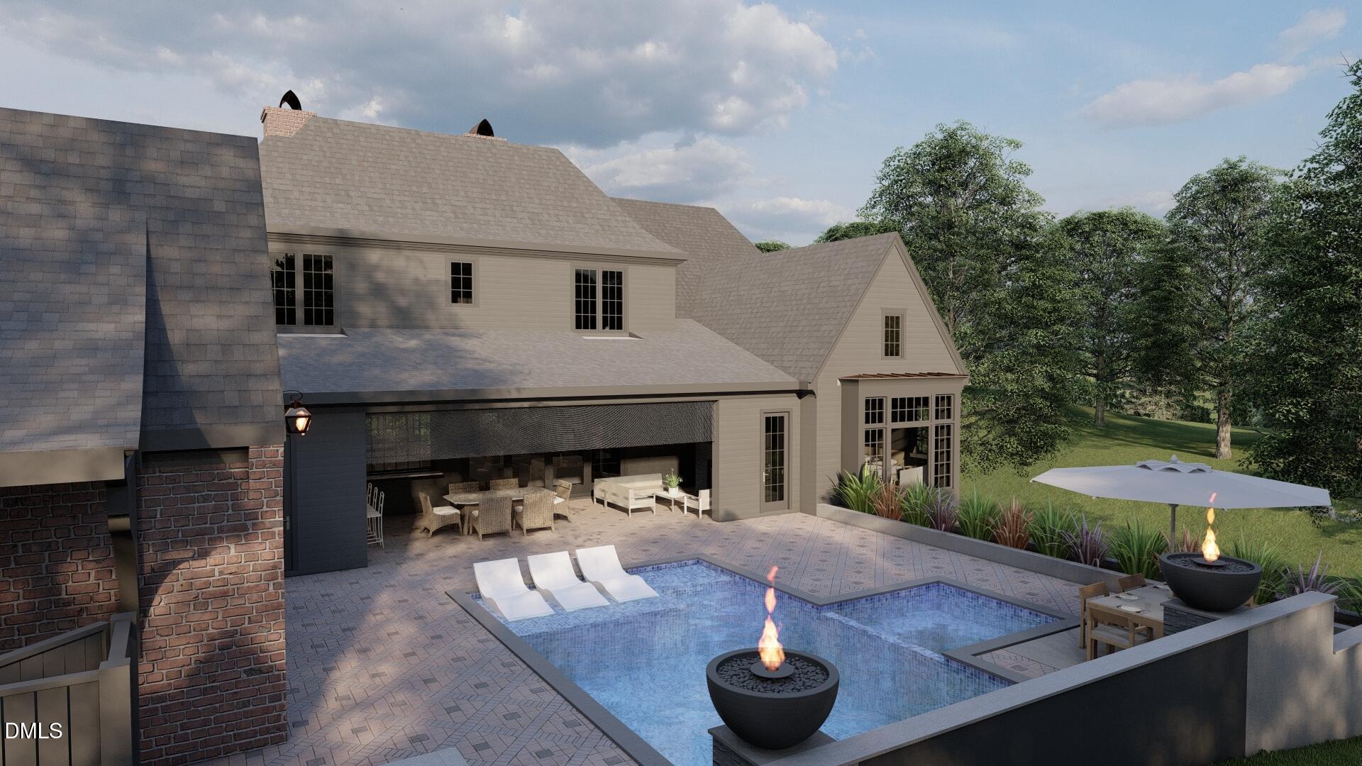 613 Sampson Street Raleigh, NC 27609 - Photo 23 of 32 front view of a house with table and chairs