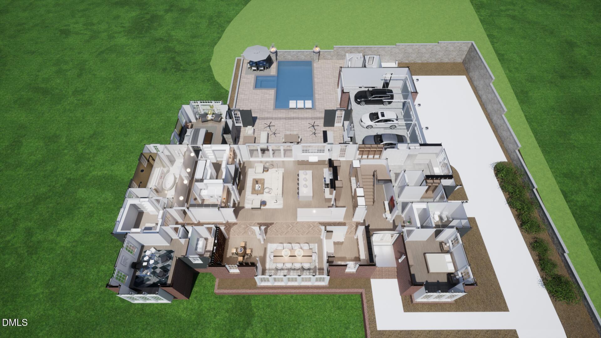 613 Sampson Street Raleigh, NC 27609 - Photo 28 of 32 a picture of a big yard with table and chairs