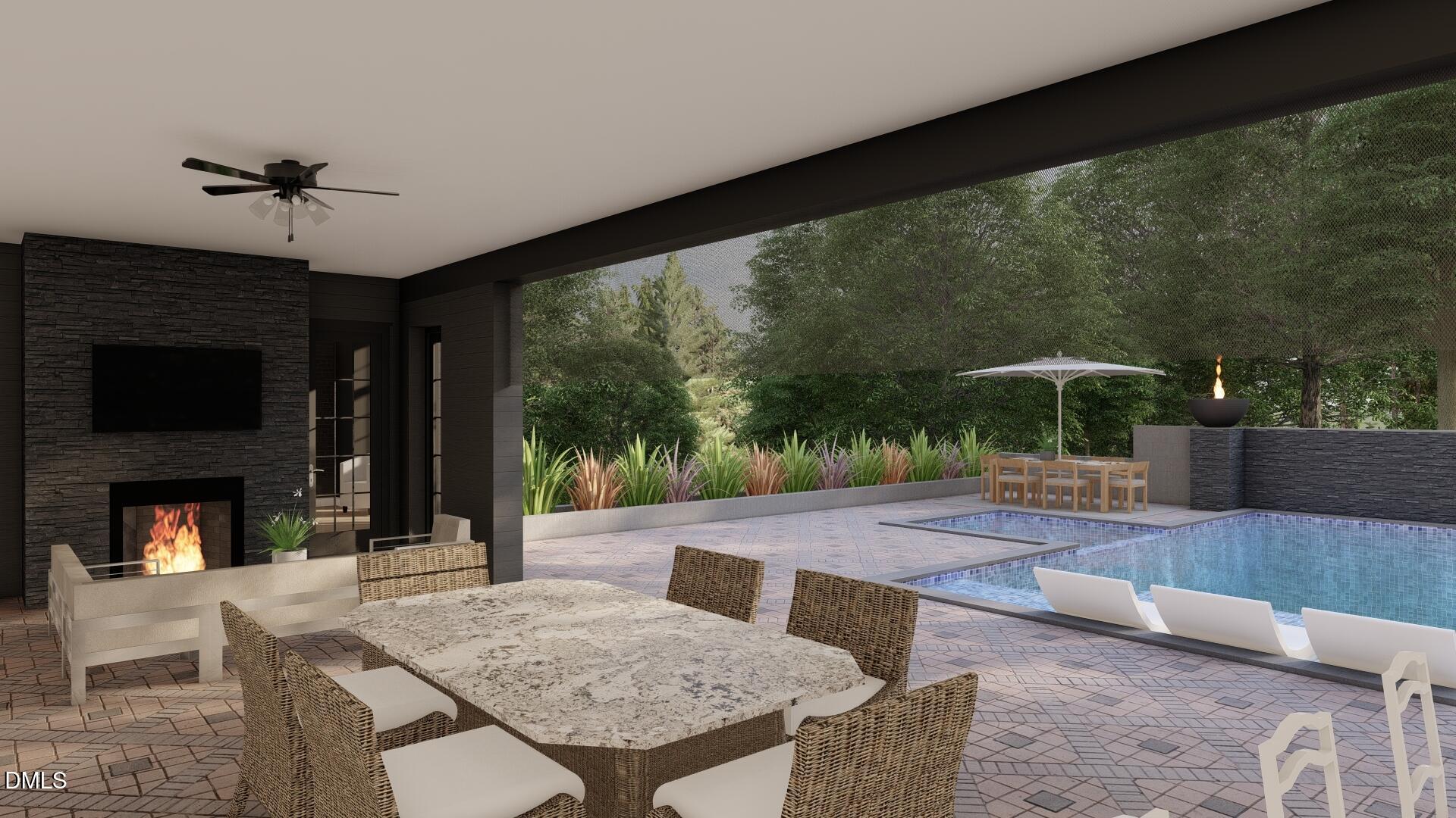 613 Sampson Street Raleigh, NC 27609 - Photo 2 of 32 a view of a patio with a table and chairs