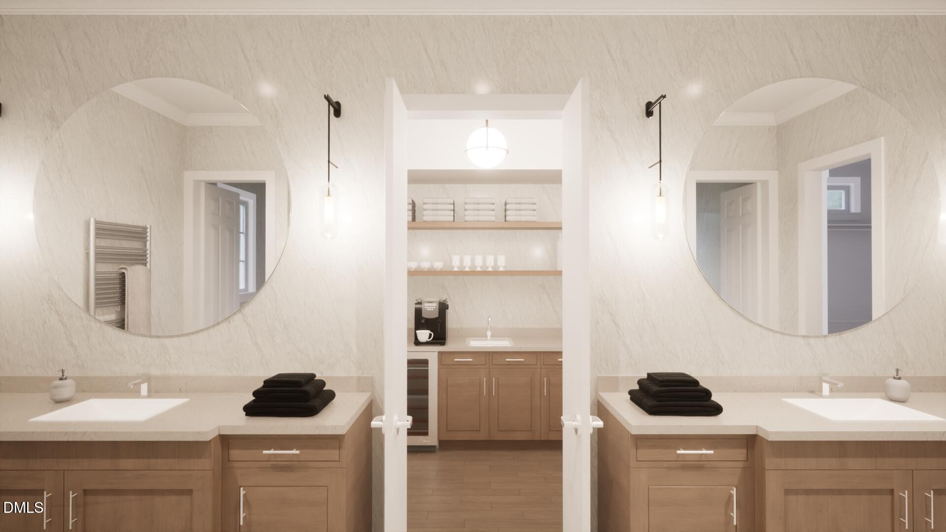 613 Sampson Street Raleigh, NC 27609 - Photo 8 of 32 a bathroom with a sink and a mirror