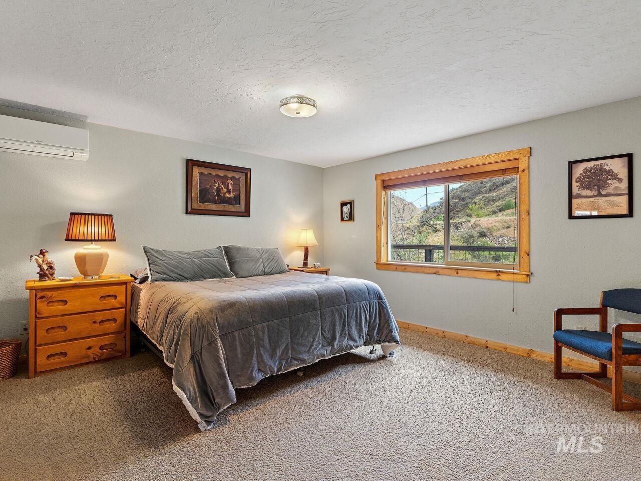 7438 Highway 95 Riggins, ID 83549 - Photo 31 of 36 Bedroom featuring carpet floors and a textured ceiling