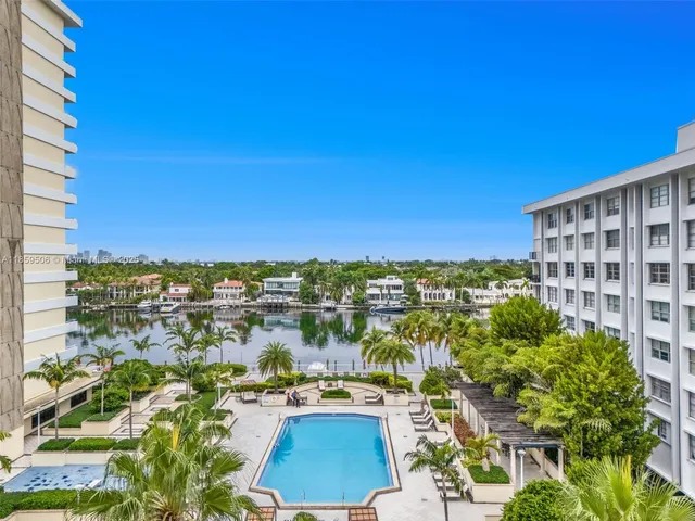 a street view with tall buildings