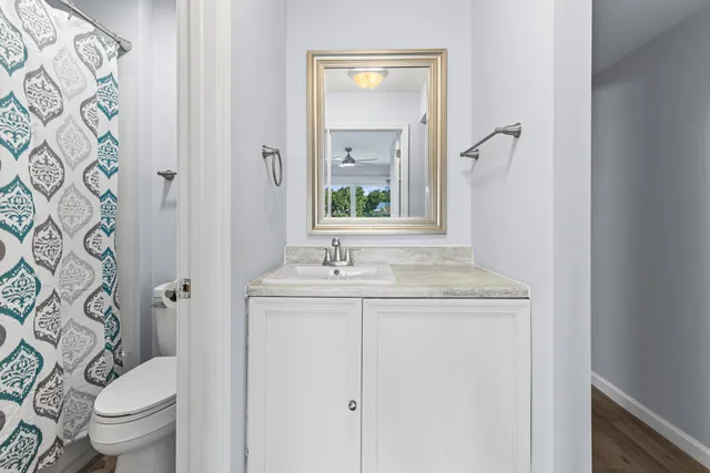 a bathroom with a bathtub and shower