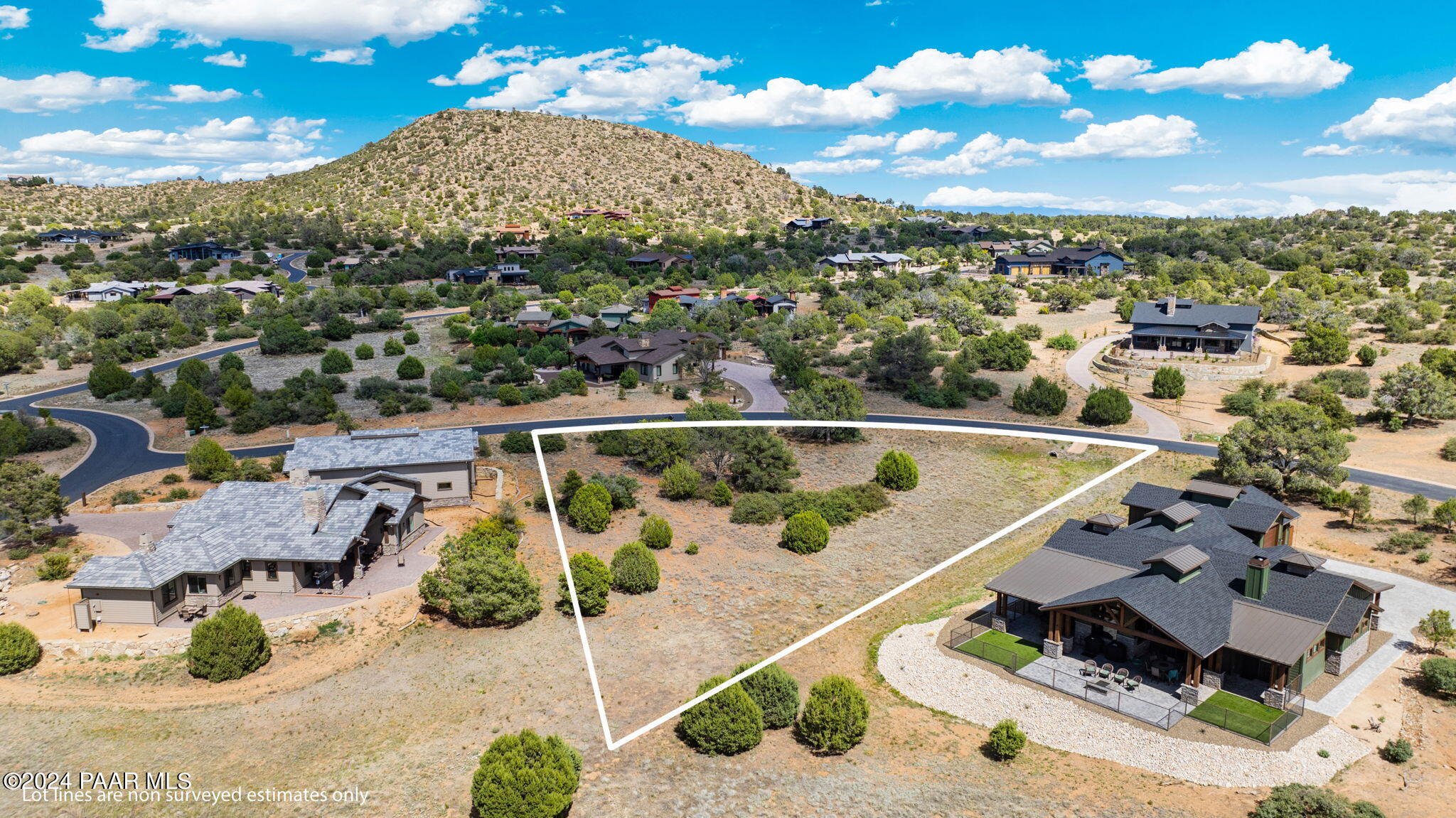 5350 West Simmons Peak Road Prescott, AZ 86305 - Photo 4 of 24 an aerial view of a house with a swimming pool