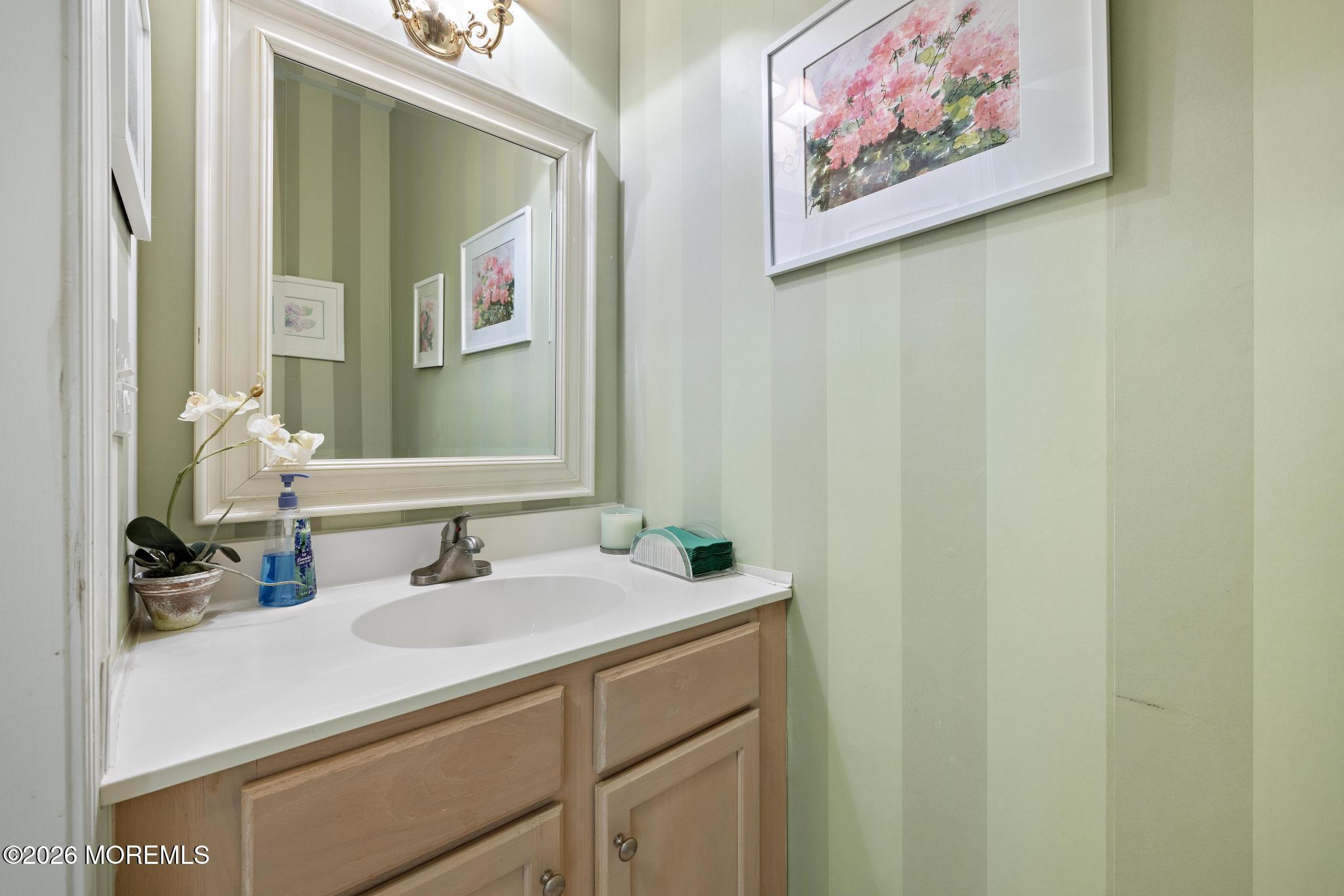 23 Congressional Road Jackson, NJ 08527 - Photo 34 of 65 a bathroom with a sink and a mirror