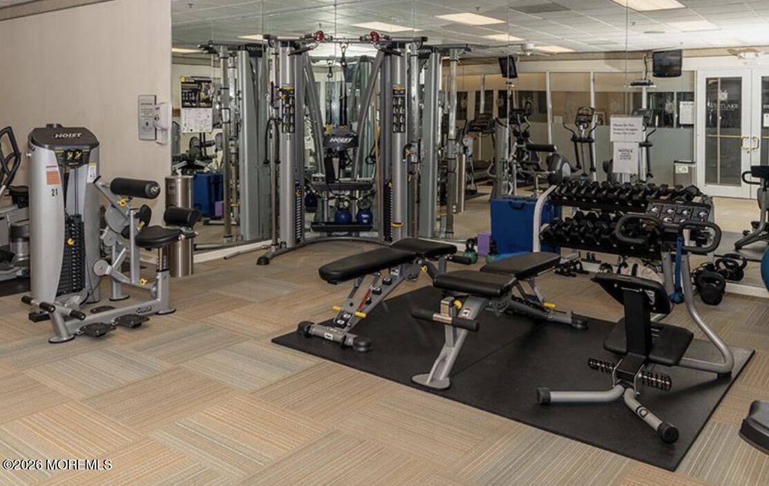 23 Congressional Road Jackson, NJ 08527 - Photo 60 of 65 a room with gym equipment and large mirror