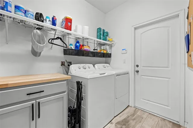 an aerial view of a swimming pool