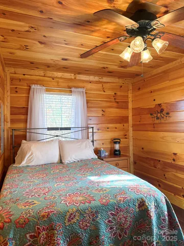 a view of a room with shelves