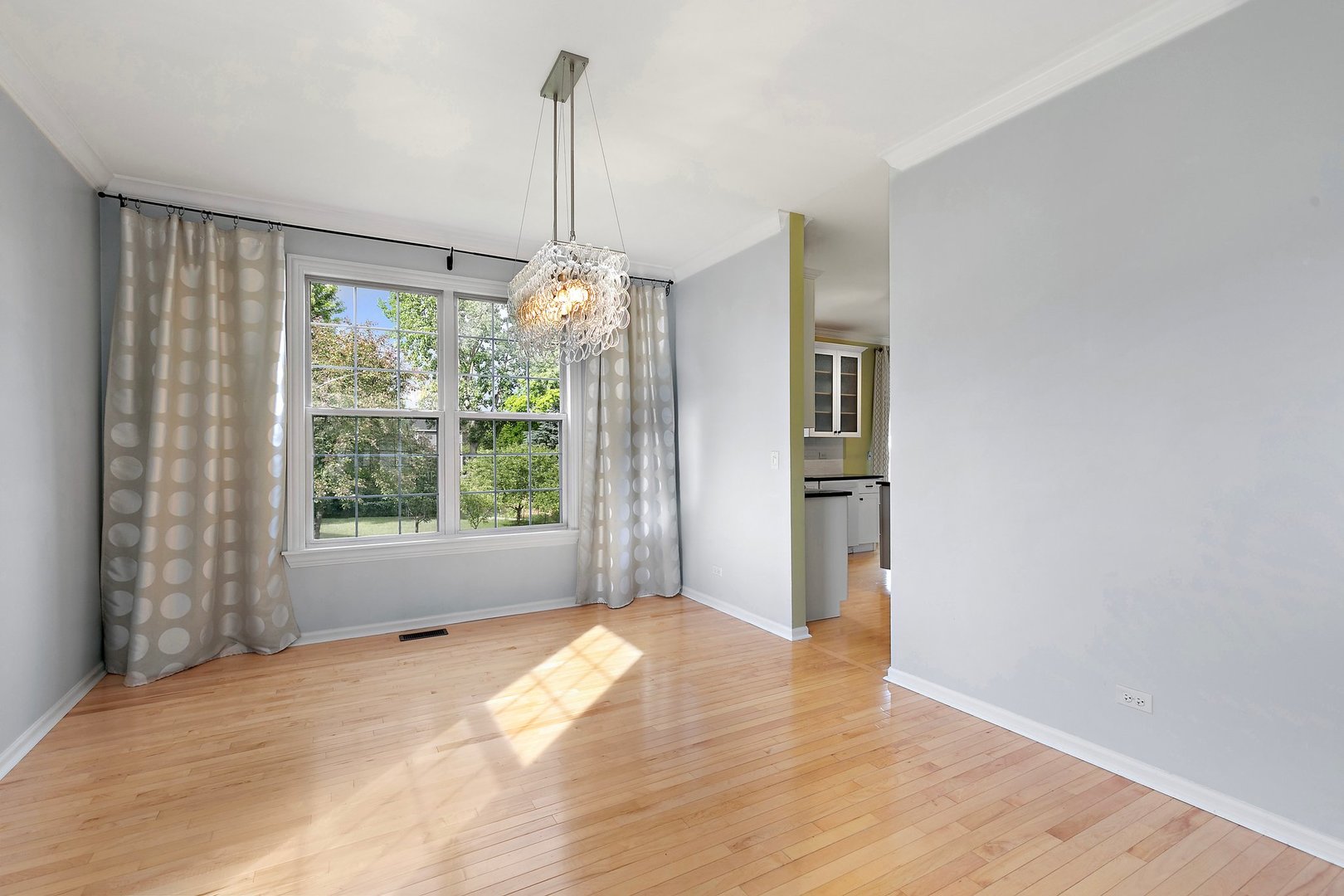 3907 Farmstead Road Carpentersville, IL 60110 - Photo 15 of 49 a view of empty room with wooden floor and outdoor view