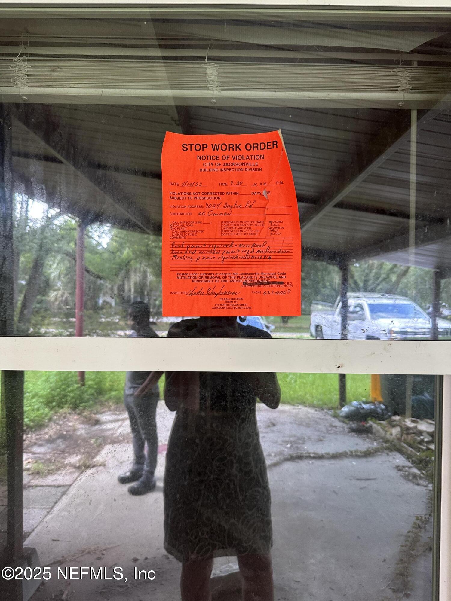 7004 Dayton Road Jacksonville, FL 32210 - Photo 7 of 19 STOP/WORK ORDER