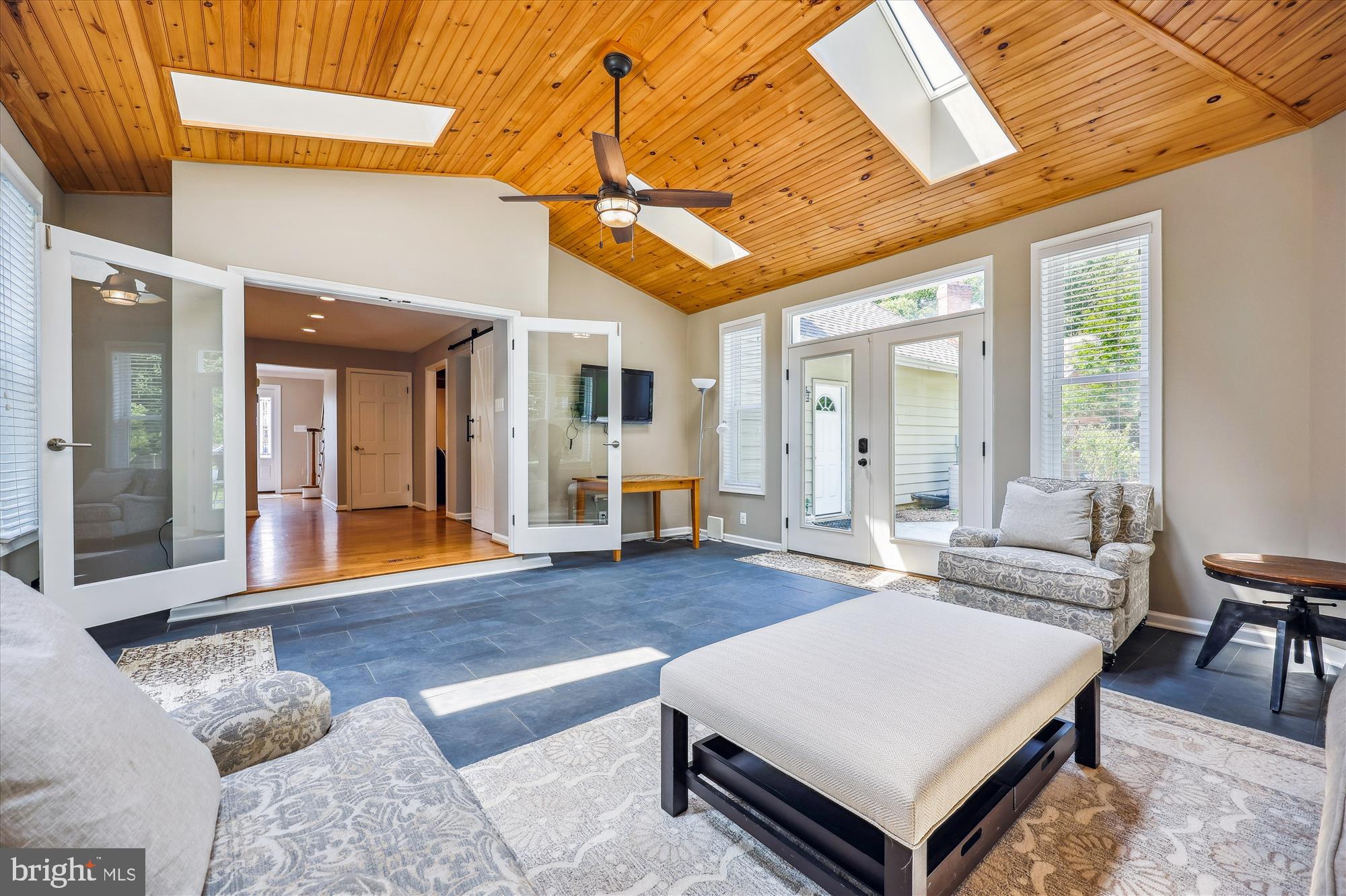 15221 Middlegate Road Silver Spring, MD 20905 - Photo 23 of 67 Gorgeous pine ceiling throughout sunroom