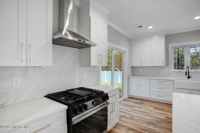 a view of small space with wooden floor