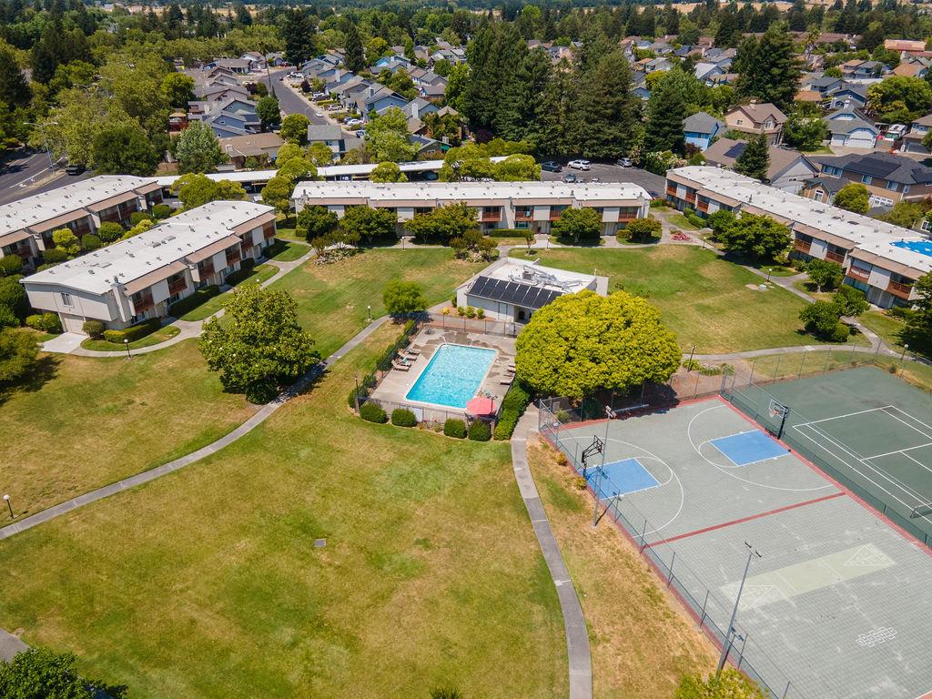 1005 Golf Course Drive Rohnert Park, CA 94928 - Photo 38 of 44 an aerial view of residential houses with outdoor space