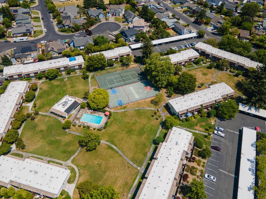 1005 Golf Course Drive Rohnert Park, CA 94928 - Photo 40 of 44 an aerial view of residential houses with outdoor space