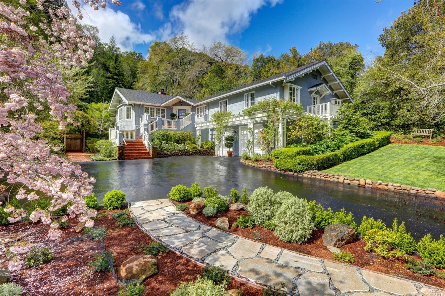 64 Bridge Road Ross, CA 94957 - Photo 1 of 1 a view of a house with a yard and garden