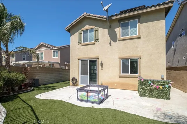 a view of outdoor space with garden and entertaining space