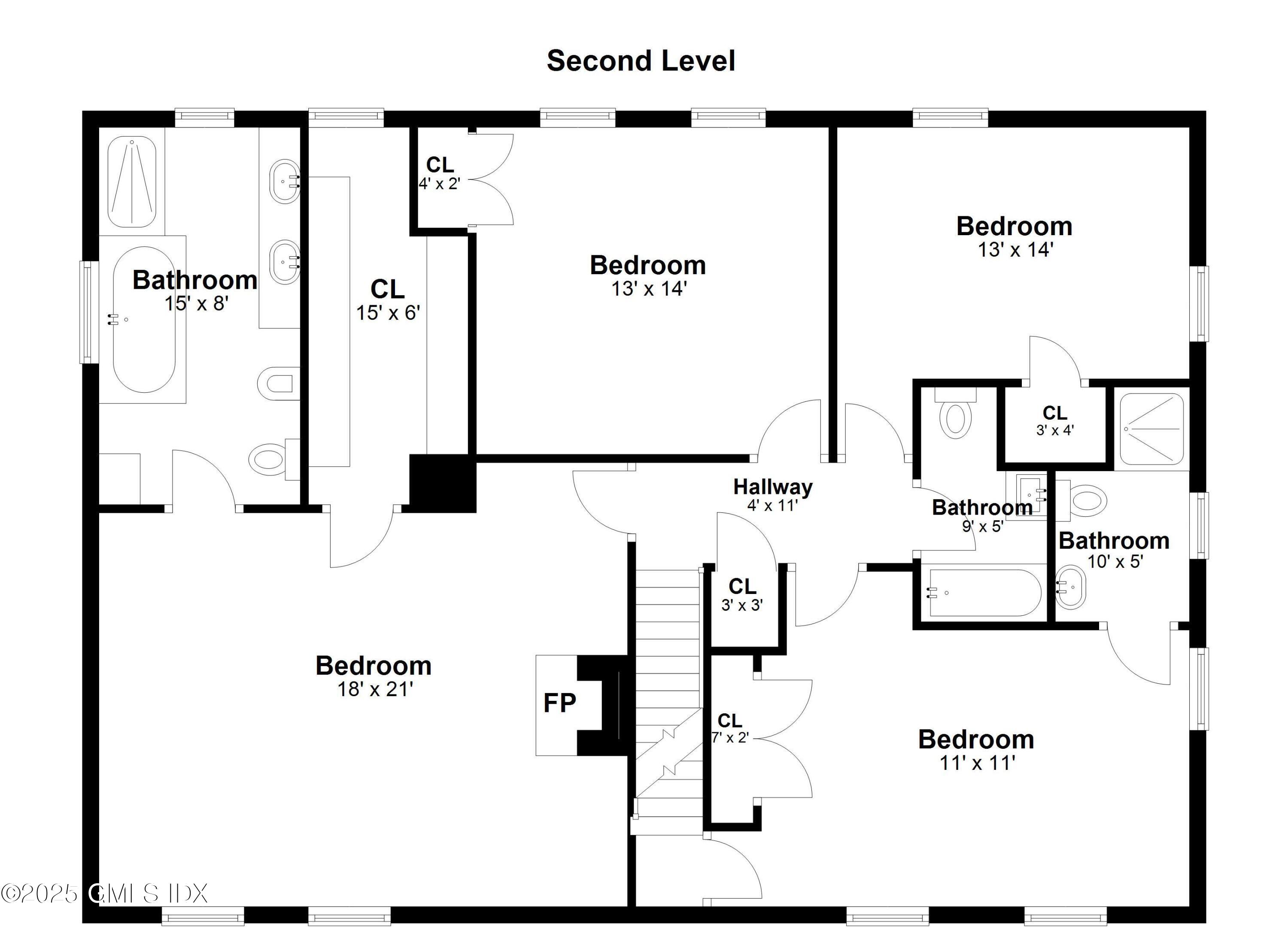 65 Lockwood Lane Riverside, CT 06878 - Photo 29 of 31 Floor Plan Second Floor