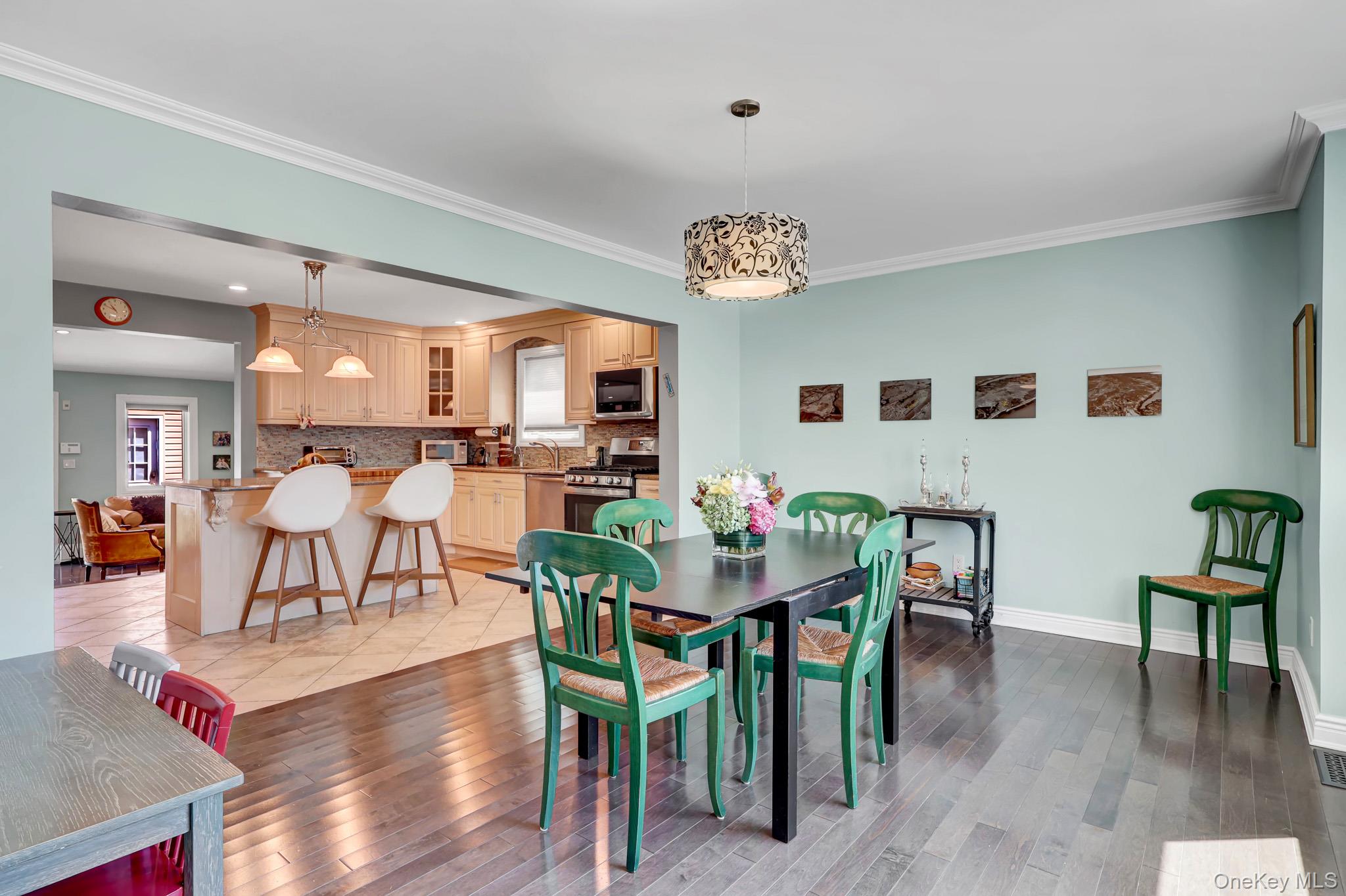 360 Westminster Road Cedarhurst, NY 11516 - Photo 6 of 31 DINING ROOM OPEN TO EAT IN KITCHEN