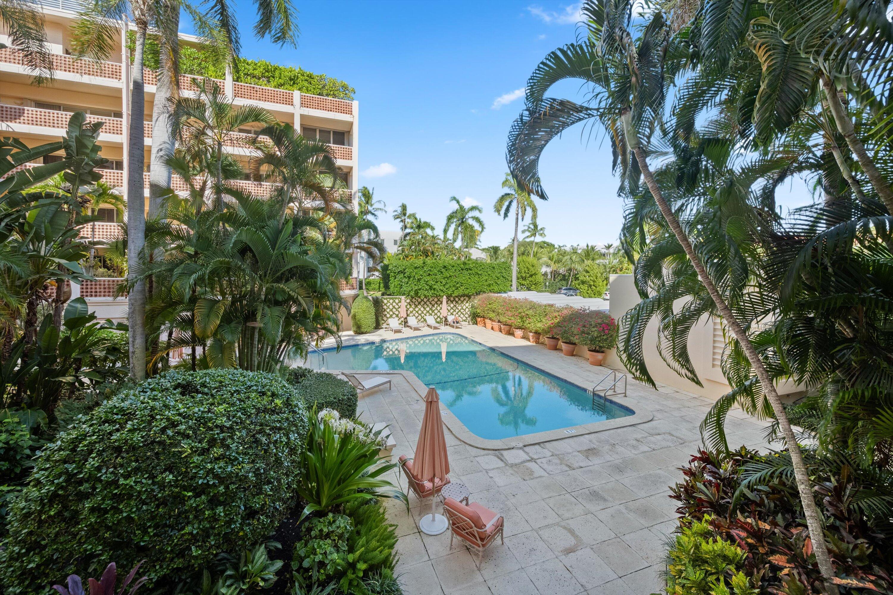 369 South Lake Drive, Unit 2E Palm Beach, FL 33480 - Photo 16 of 19 Pool Area