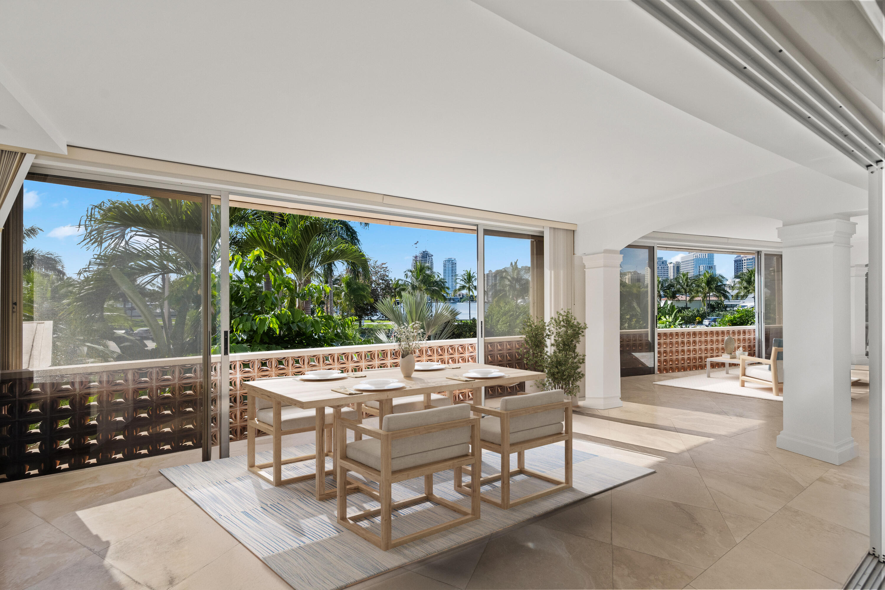 369 South Lake Drive, Unit 2E Palm Beach, FL 33480 - Photo 7 of 19 Virtually Staged Sitting Room