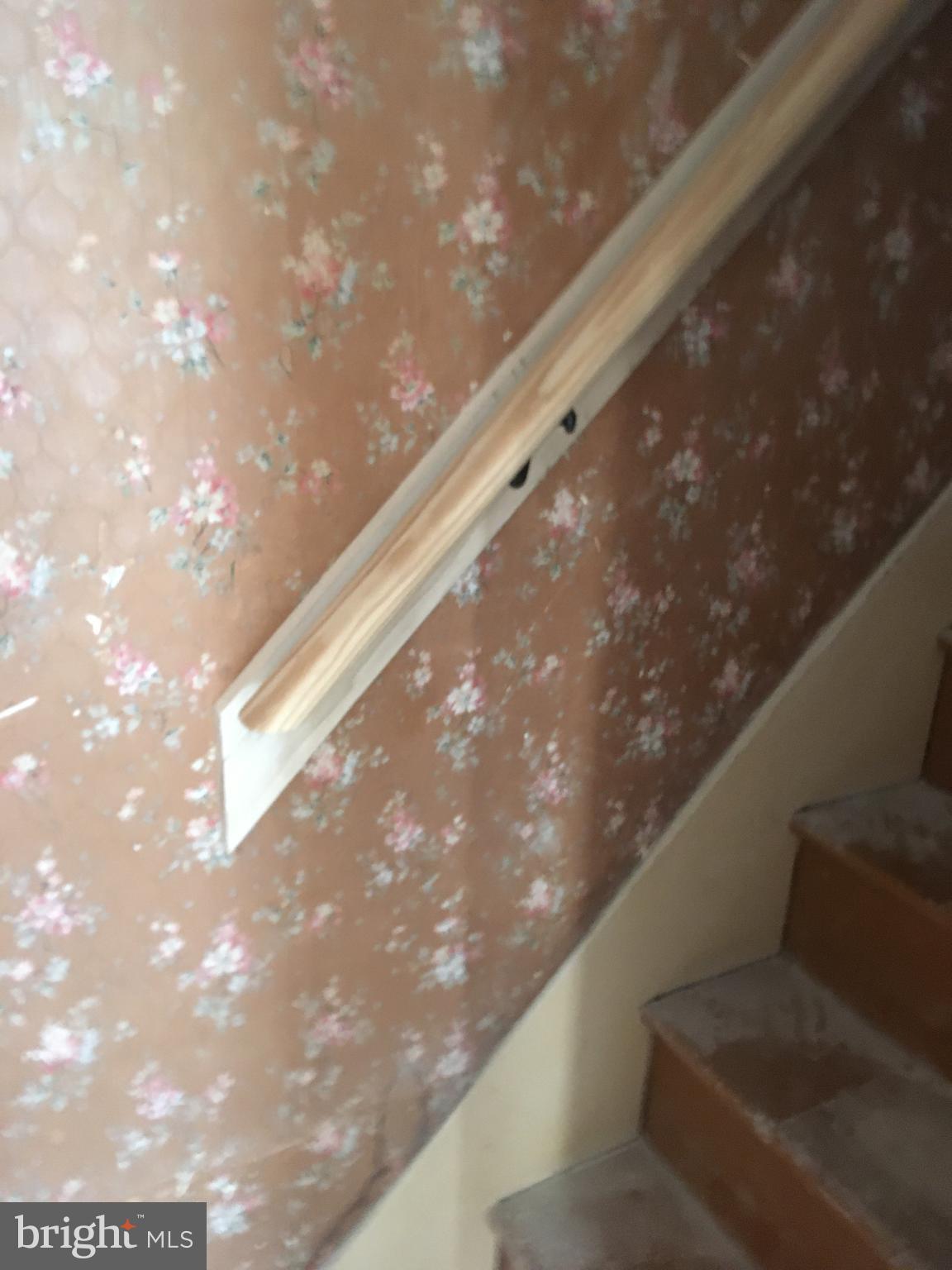 240 Rexmont Road Lebanon, PA 17042 - Photo 17 of 17 Attic stairs- sturdy handrail- historic walllpaper