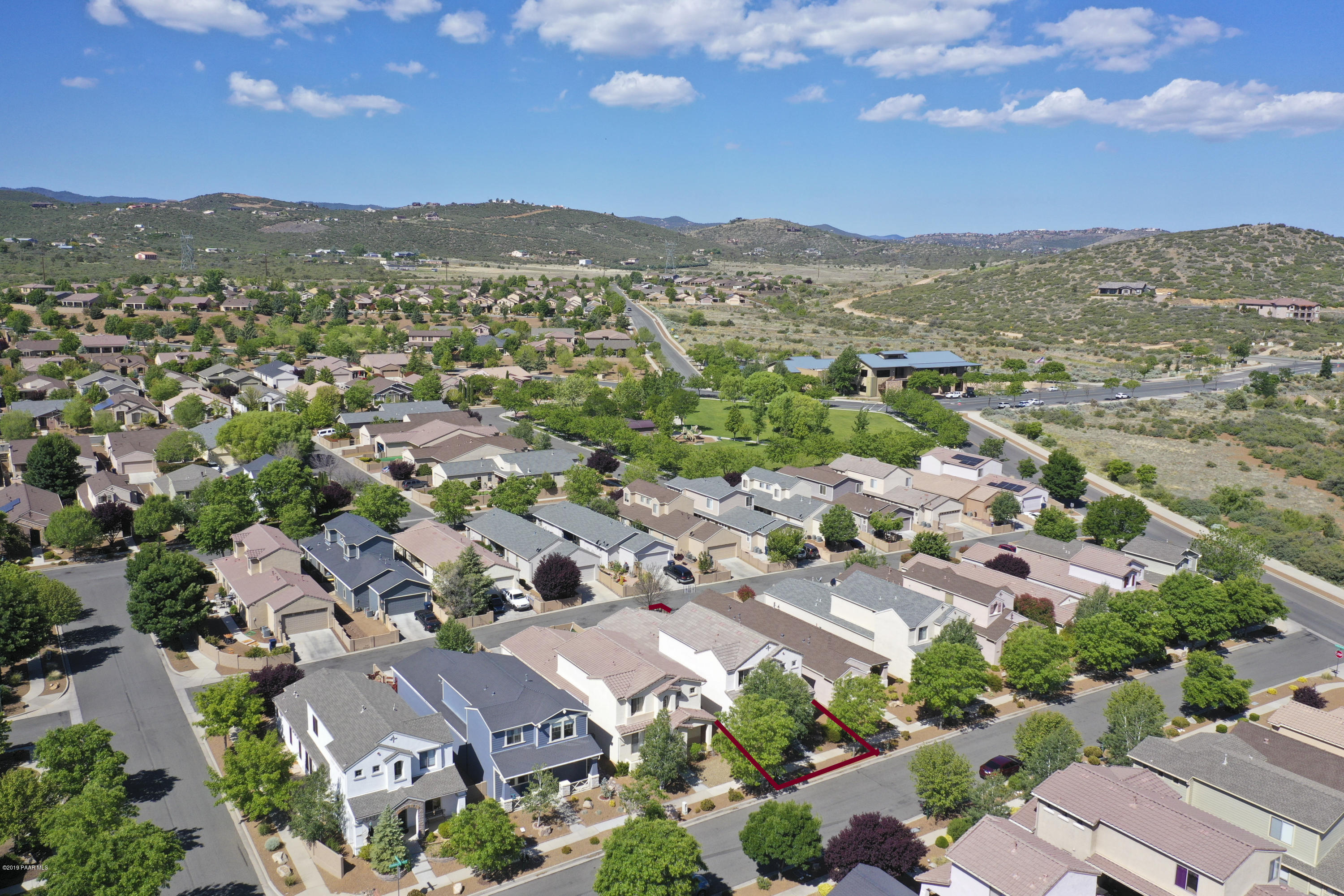 7257 Woolsey Ranch Road Prescott Valley, AZ 86314 - Photo 21 of 31 an aerial view of residential houses with outdoor space