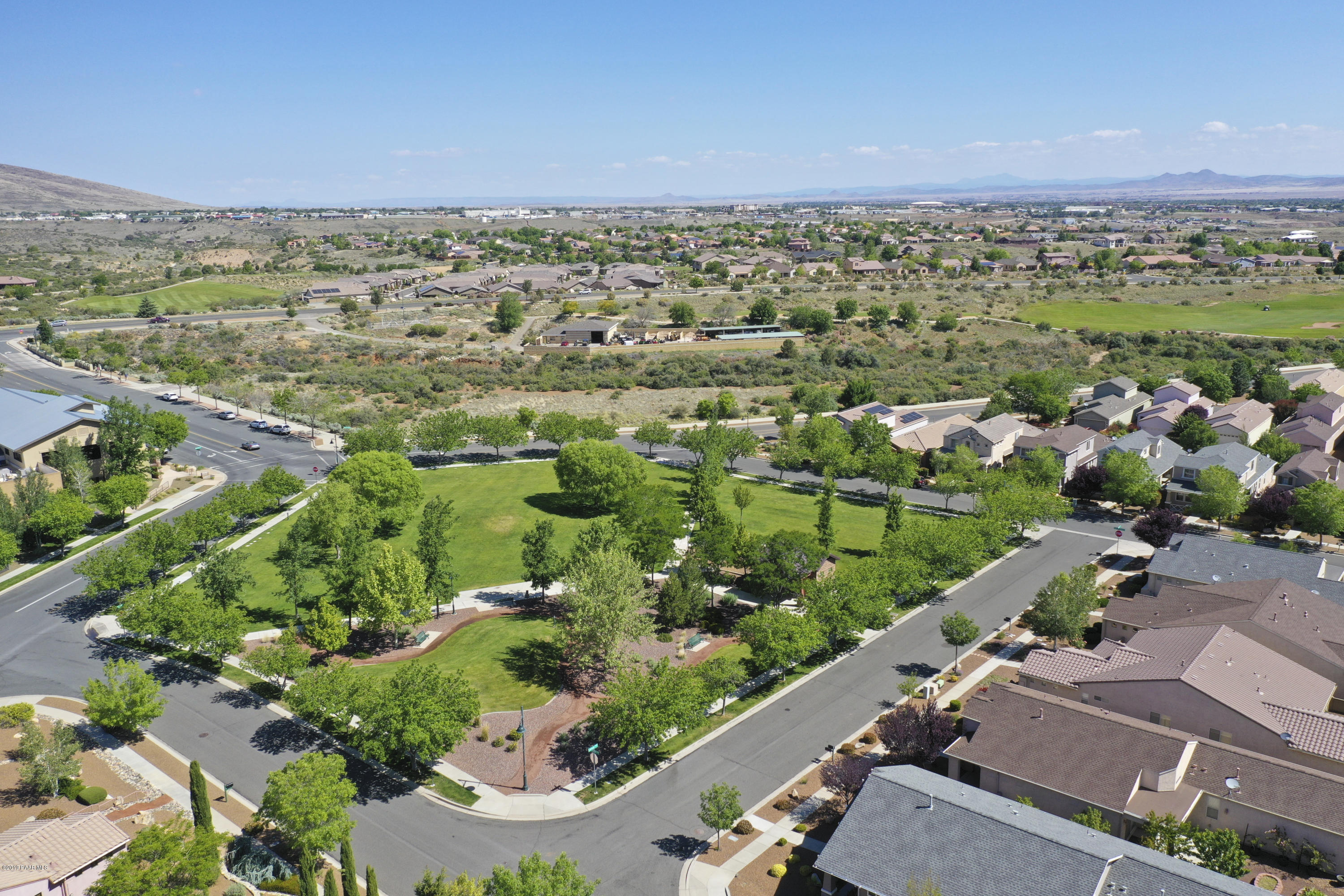 7257 Woolsey Ranch Road Prescott Valley, AZ 86314 - Photo 28 of 31 an aerial view of a city with lots of residential buildings