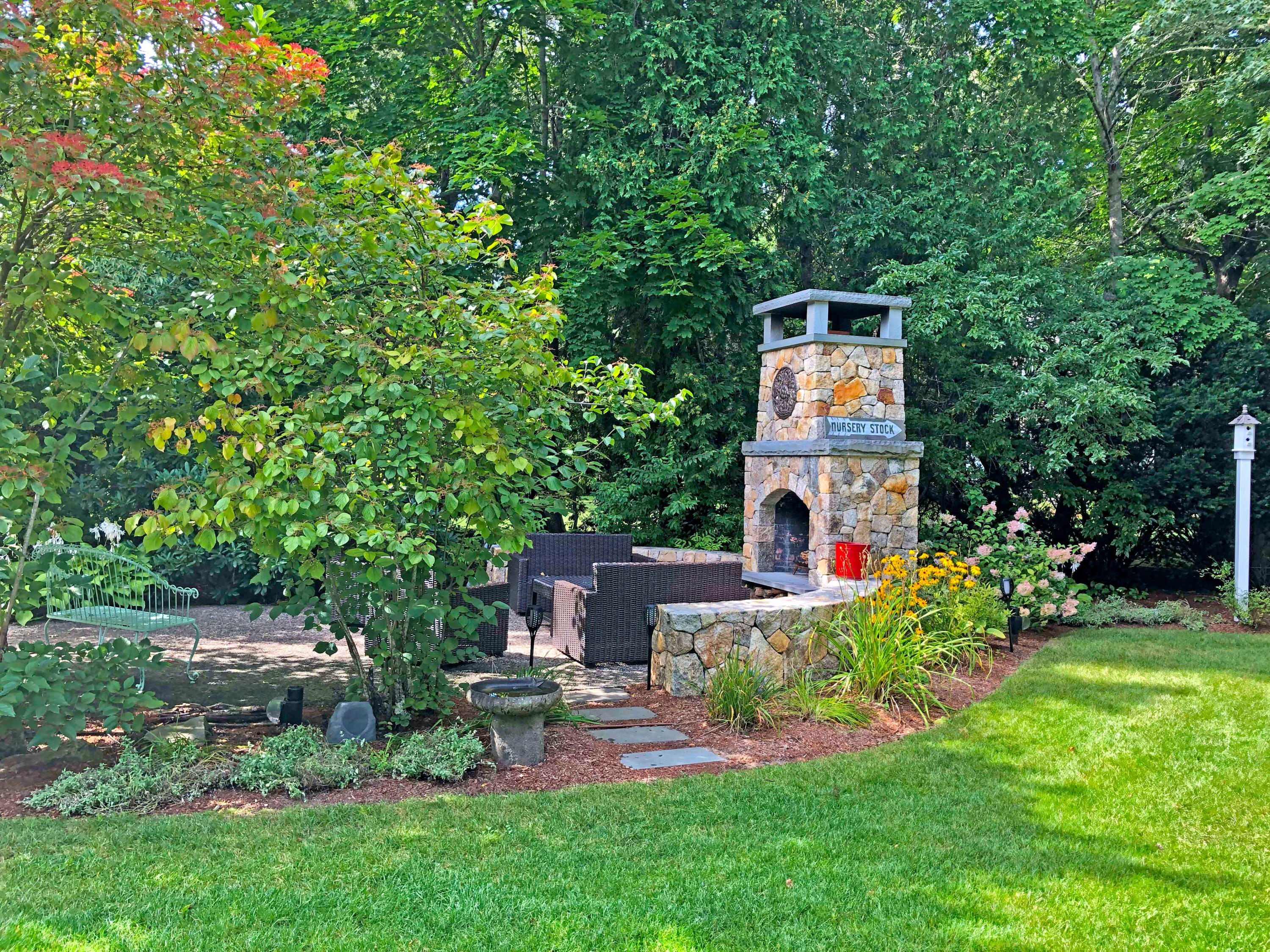 552 Main Street Cotuit, MA 02635 - Photo 66 of 76 Backyard Fireplace