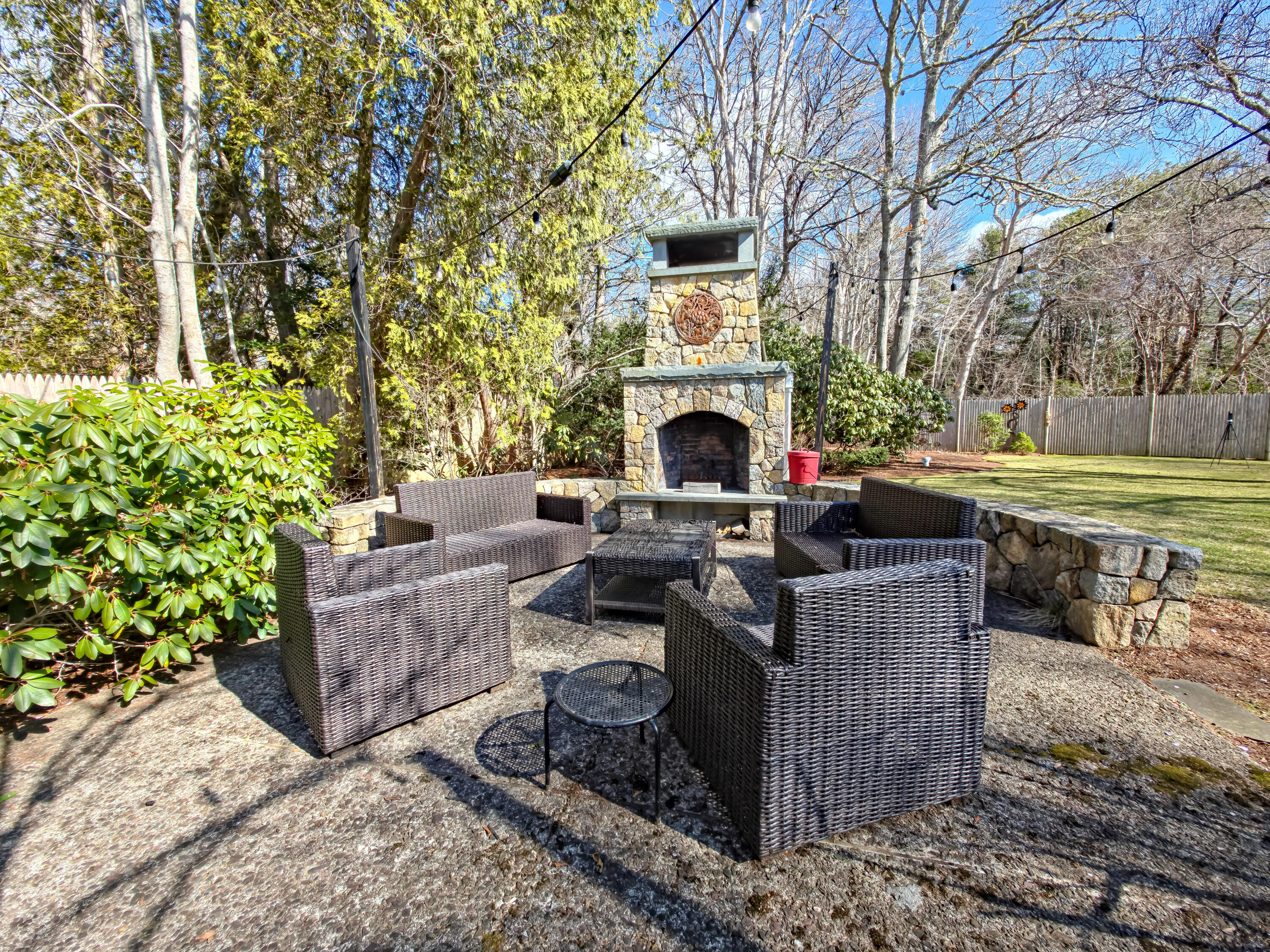 552 Main Street Cotuit, MA 02635 - Photo 67 of 76 Backyard Fireplace