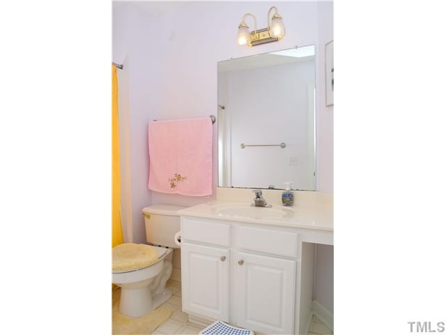 828 Cedar Downs Drive Raleigh, NC 27607 - Photo 14 of 16 a bathroom with a sink a toilet and mirror