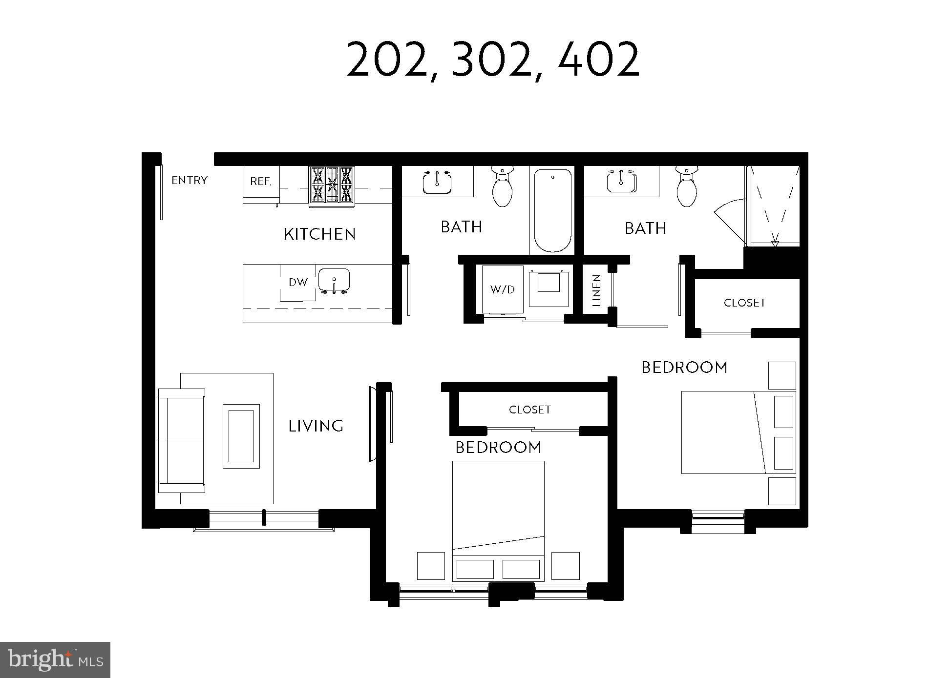 1358 Florida Avenue Northeast, Unit 402 Washington, DC 20002 - Photo 18 of 19 a picture of a bench in front of a door