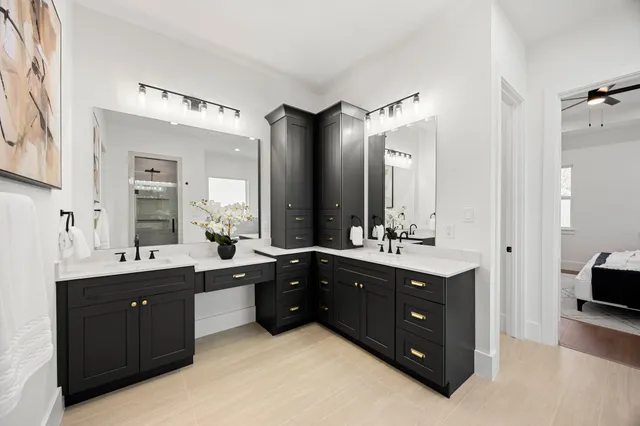 a white bath tub sitting in a bathroom