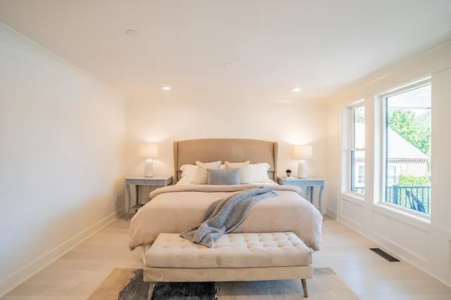 a view of a hallway with staircase