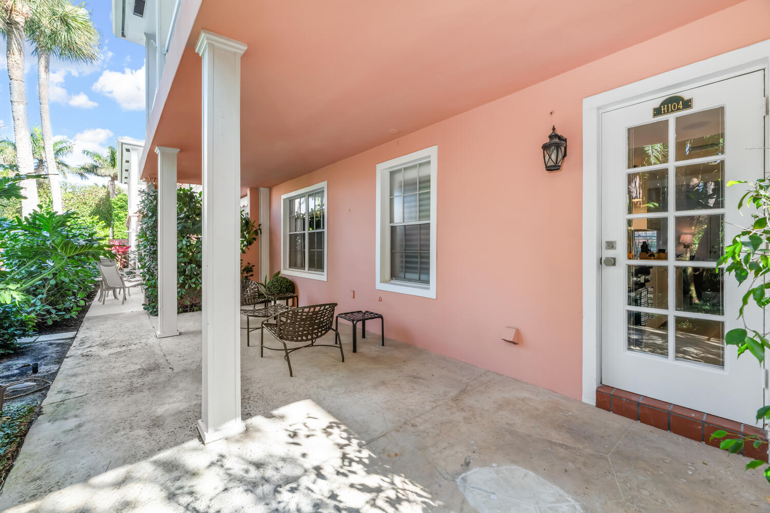134 Peruvian Avenue, Unit 104 Palm Beach, FL 33480 - Photo 15 of 20 a view of a house with backyard and sitting area