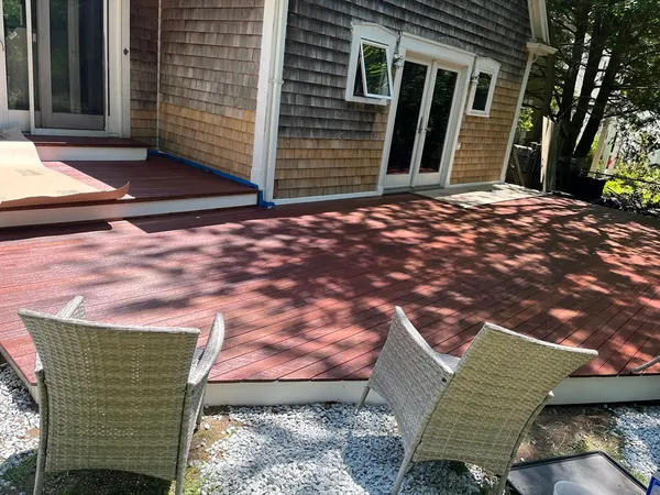 a backyard of a house