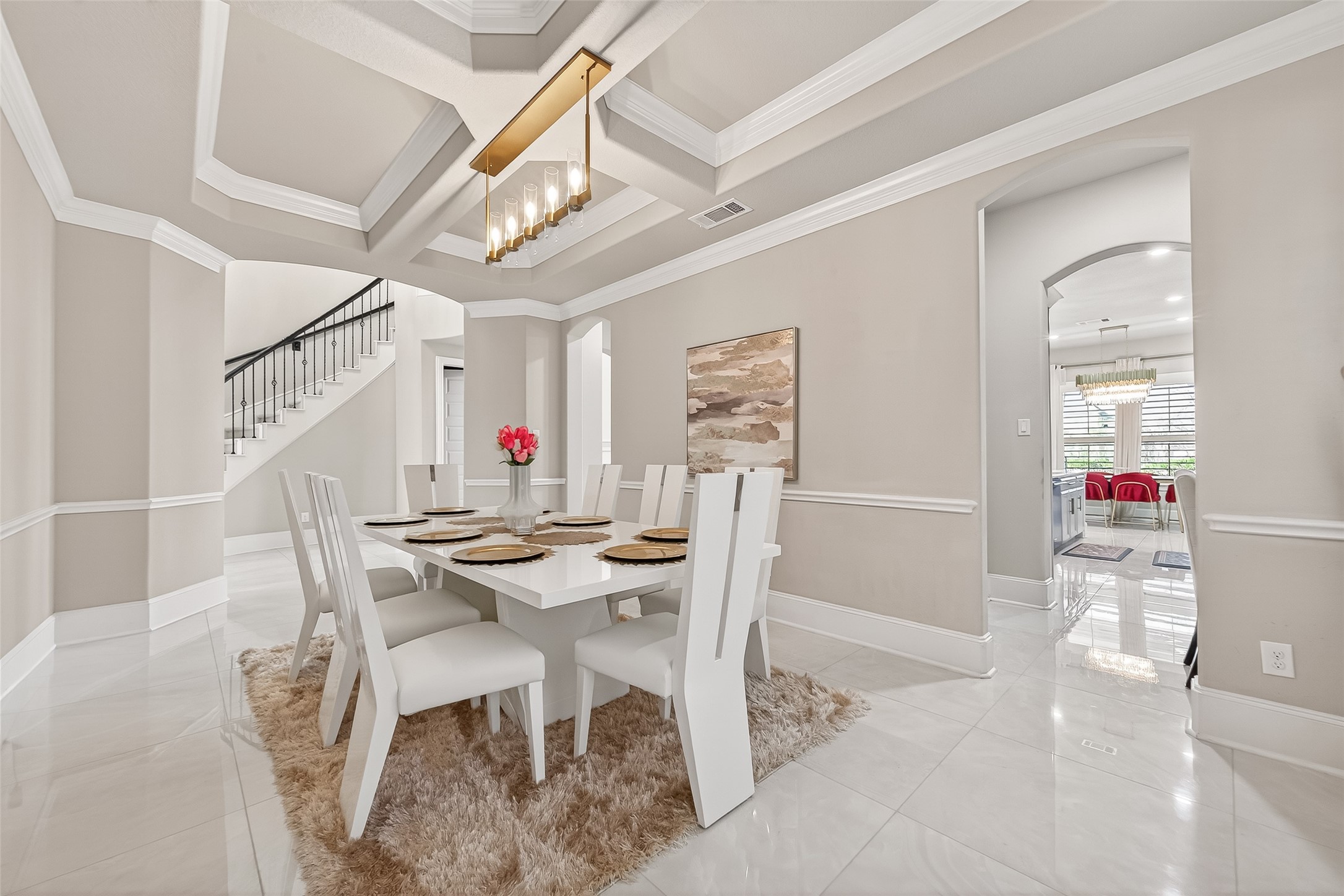1122 Thyme Rise Lane Richmond, TX 77406 - Photo 11 of 50 a view of a dining room with furniture and wooden floor