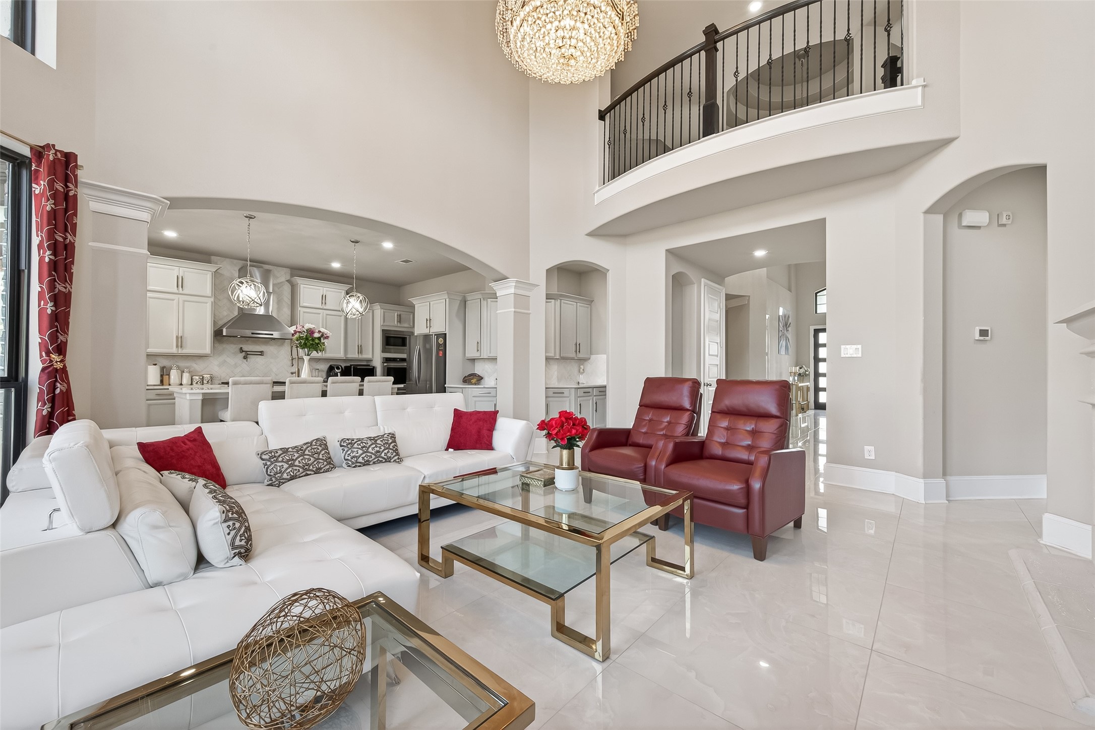1122 Thyme Rise Lane Richmond, TX 77406 - Photo 17 of 50 a living room with furniture and kitchen view