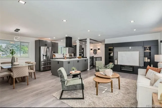 a kitchen with a stove and a sink