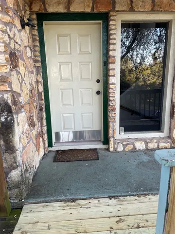 a view of a entryway door of the house