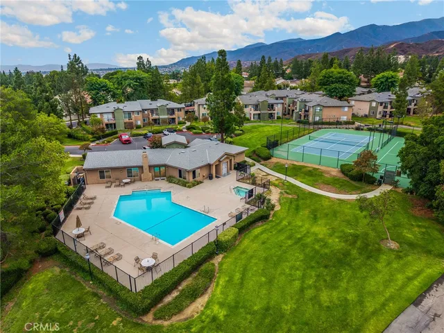 an aerial view of multiple house