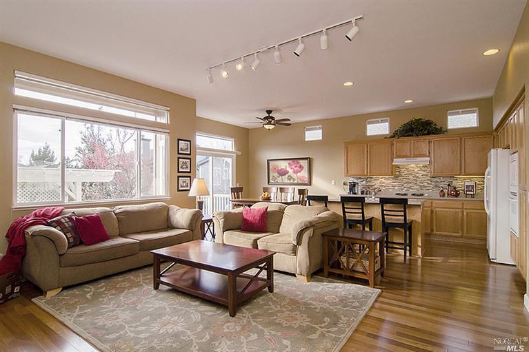 5472 Diane Way Santa Rosa, CA 95409 - Photo 1 of 1 a living room with furniture and wooden floor