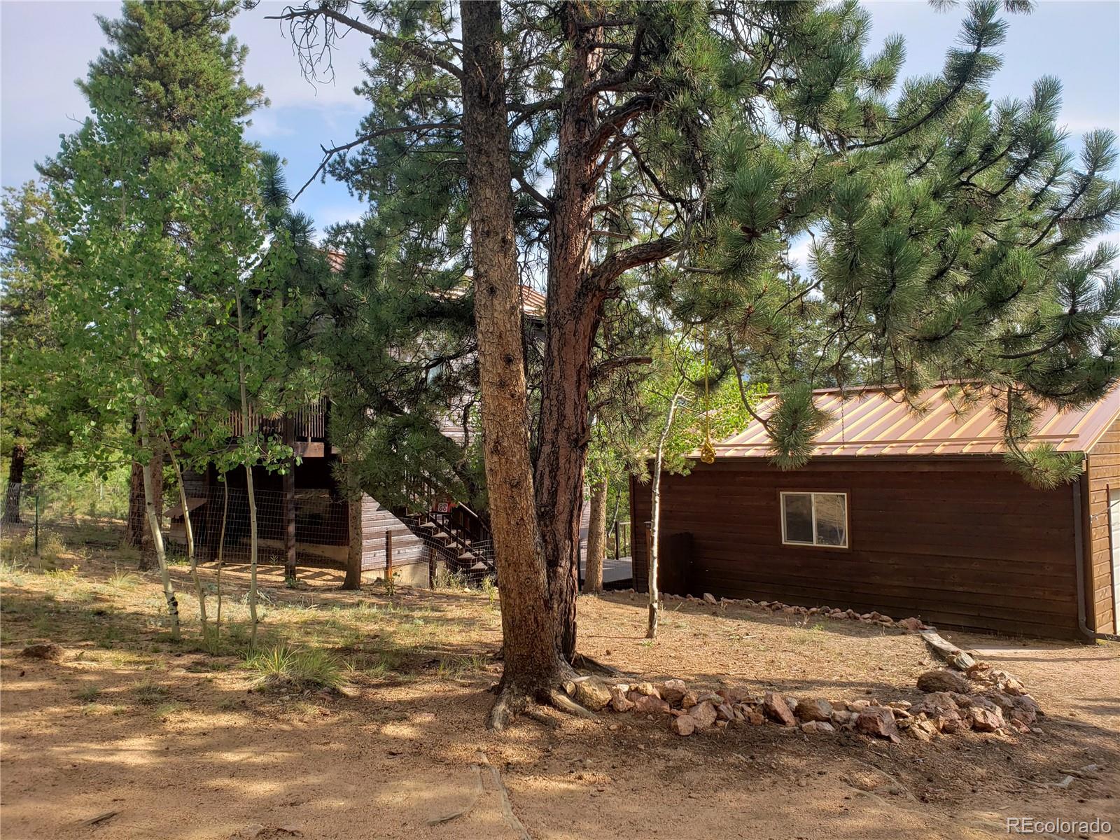 75 West Crosscut Road Bailey, CO 80421 - Photo 10 of 22 a house with trees in front of it
