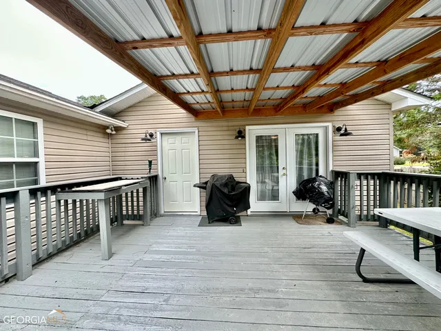 a view of porch with seating space